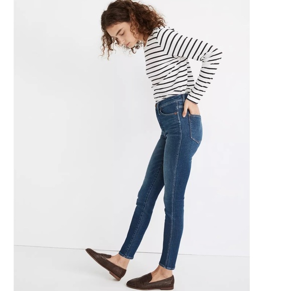 NWT Madewell 10” High-Rise Skinny Jeans in Winston Wash with Magic Pockets - Picture 2 of 10